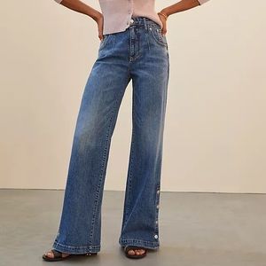 PILCRO darted wide leg jeans - exclusive anthropology size 27 NWOT